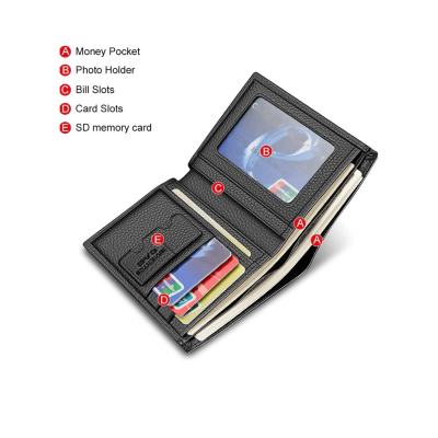 Δερμάτινο  πορτοφόλι Laorentou 321j002L μαύρο